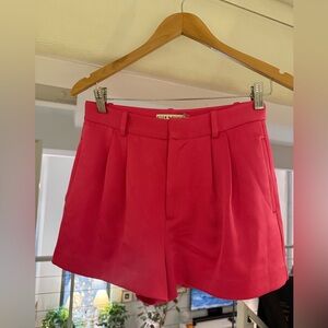 Alice + Olivia Satin Pink Shorts
